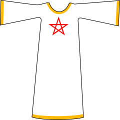 Drawing of the front of the Probationer robe