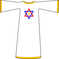 Drawing of the back of the Probationer robe