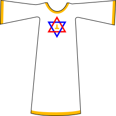 Drawing of the back of the Probationer robe