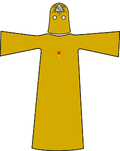 Drawing of the Adeptus Minor within robe in the Outer College claimant group