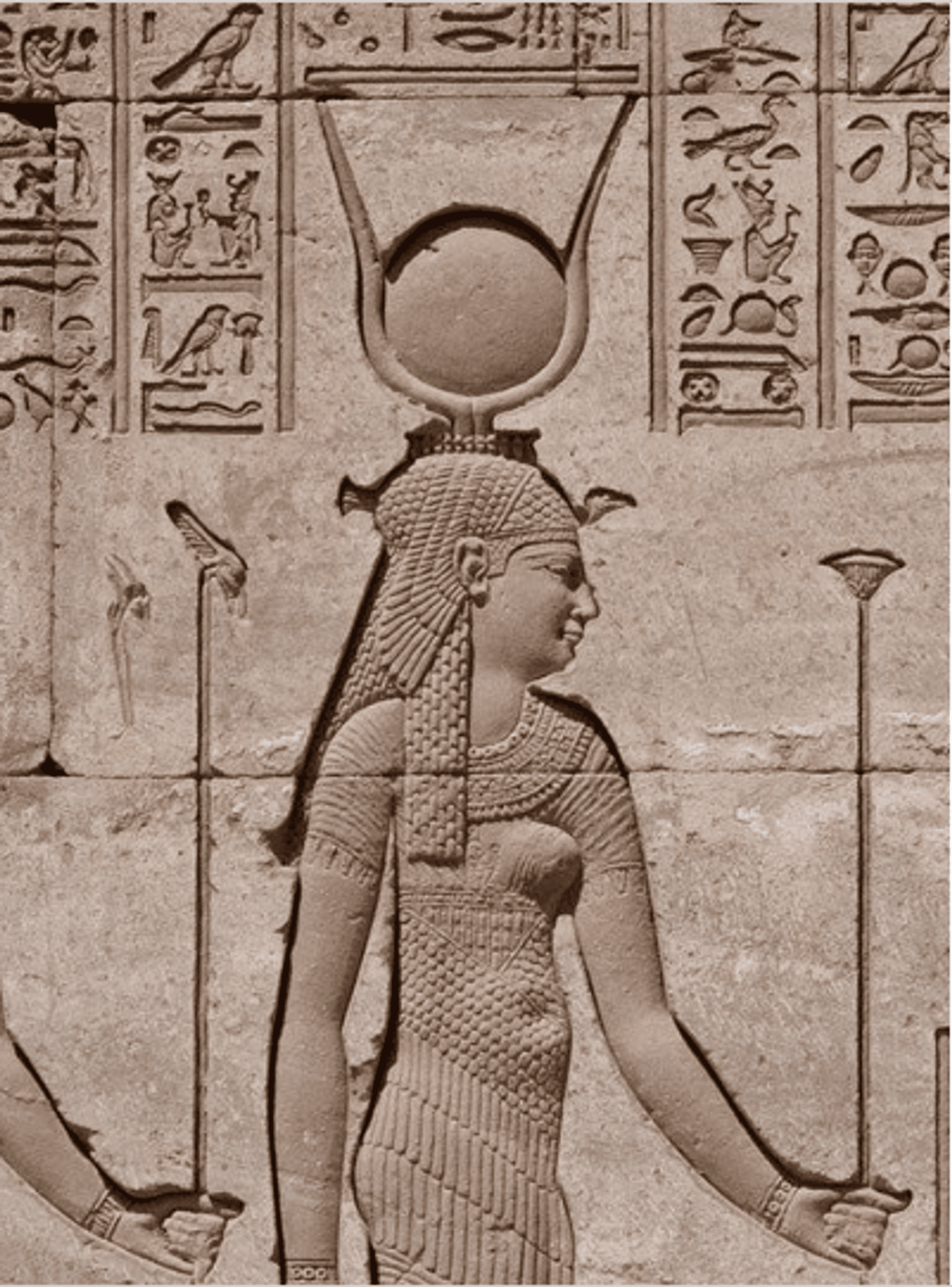 An image of the Egyptian Goddess Ahathoor
